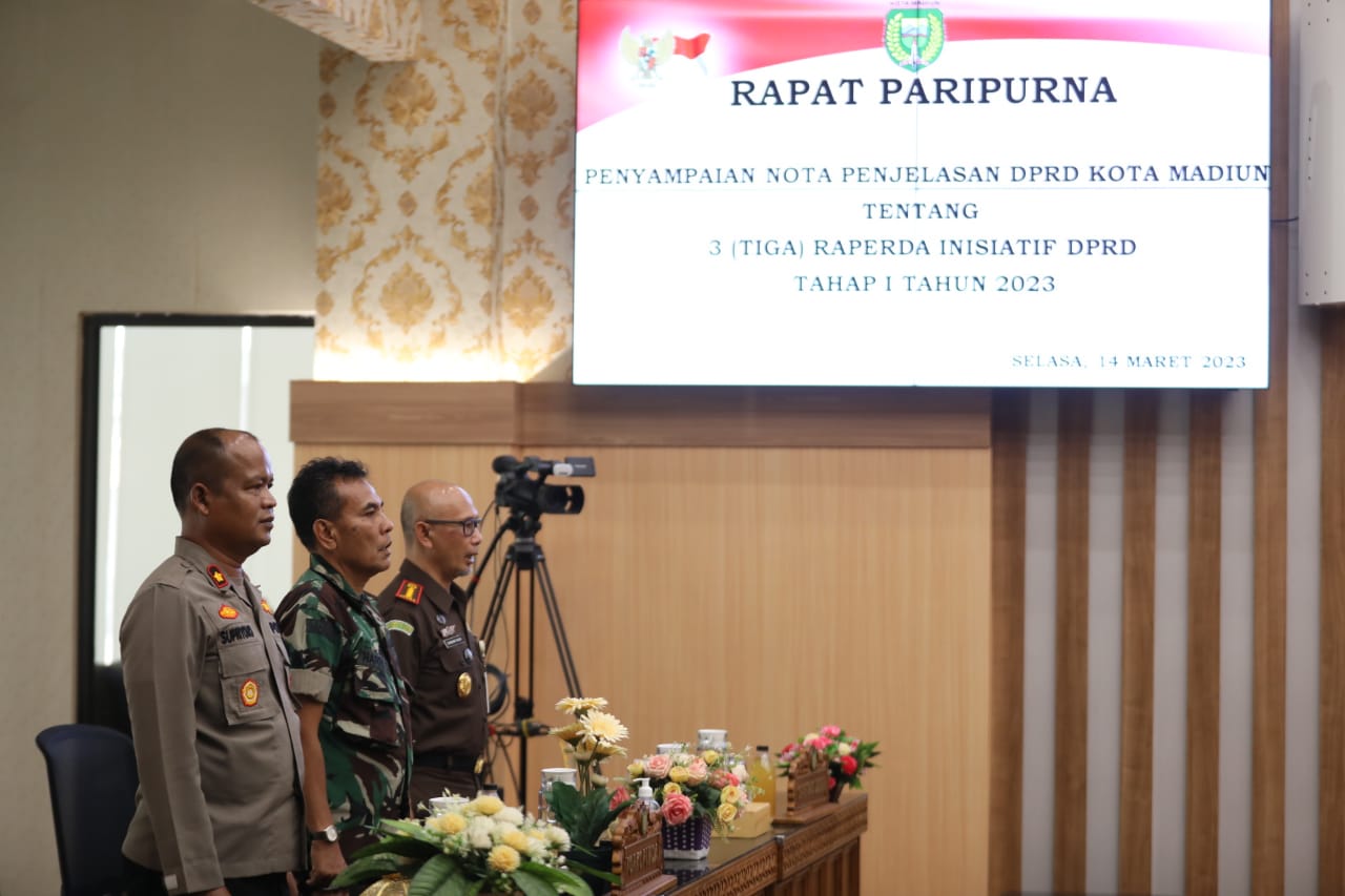 Pemkot Madiun Mulai Bahas Tiga Raperda Inisiatif DPRD Melalui Sidang Paripurna