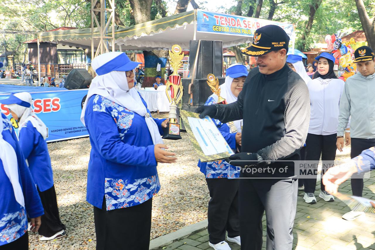 Buka Gebyar Anak PAUD, Wali Kota Madiun Ajak Orang Tua dan Guru Kawal Pertumbuhan Generasi Emas