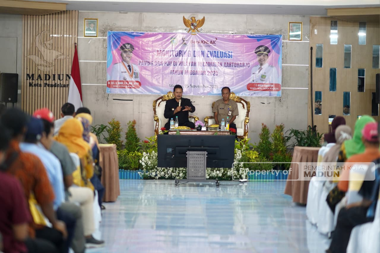 Monev Proyek Strategis di Kecamatan Kartoharjo, Wali Kota Madiun Tekankan Kesesuaian Pekerjaan