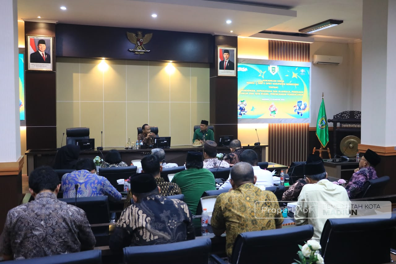 Kembali Jadi Pilihan Studi Tiru, Pemkot Madiun Berbagi Pengalaman dengan DPRD Wonosobo