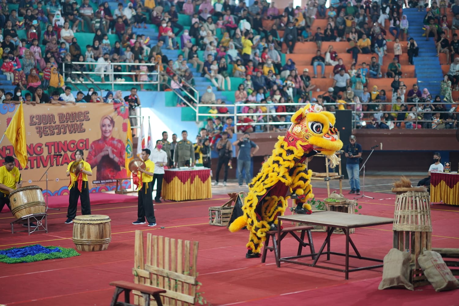 Buka Lion Dance Festival Walikota Madiun Cup, Wali Kota Harap Peserta Junjung Sportivitas