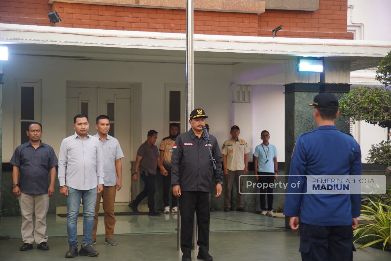 Gelar Apel Pengamanan, Wali Kota Madiun Imbau Personel Jaga Kondusivitas