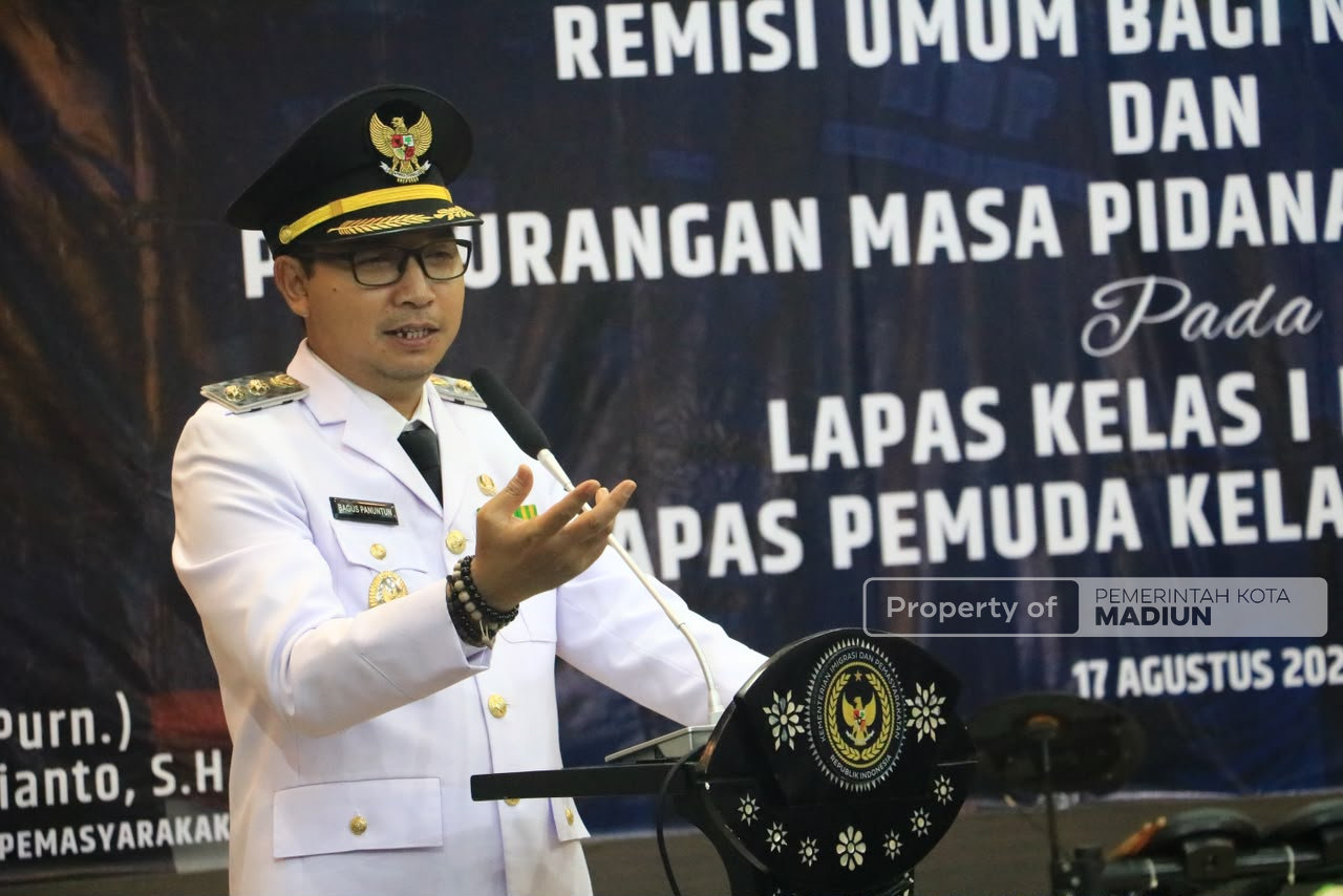 Plt Wali Kota Hadiri Penyerahan Remisi Warga Binaan Lapas I Madiun
