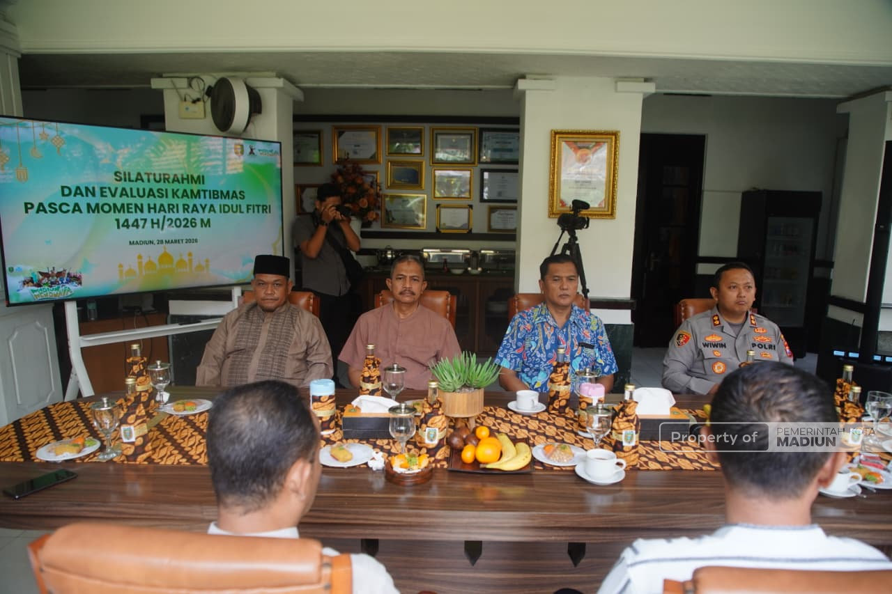 Gelar Evaluasi Kamtibmas Pasca Lebaran, Kota Madiun Dinilai Sangat Kondusif