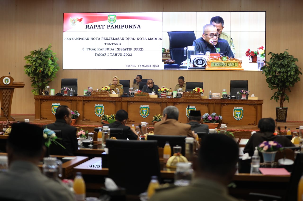 Pemkot Madiun Mulai Bahas Tiga Raperda Inisiatif DPRD Melalui Sidang Paripurna