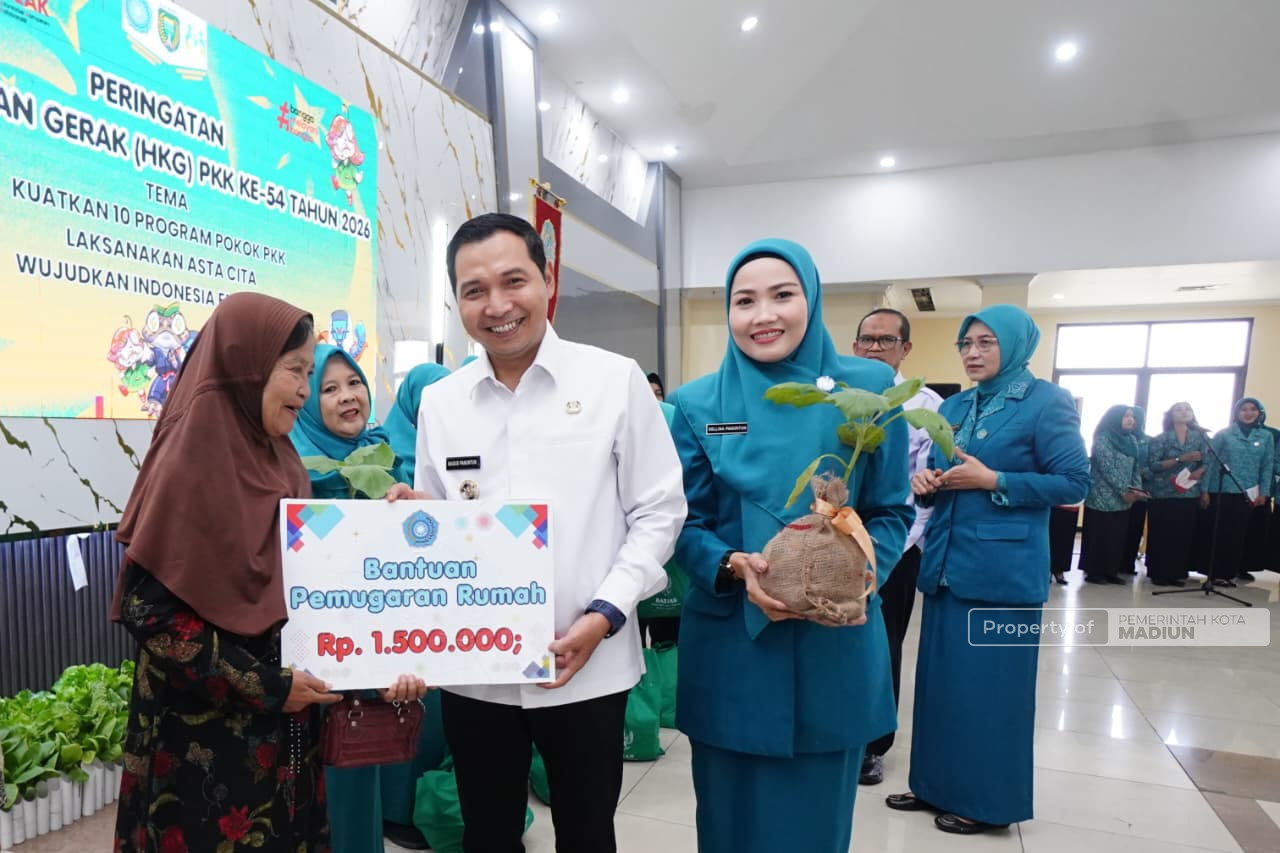 Hadiri Peringatan HKG PKK, Plt Wali Kota Madiun Tekankan Penguatan SDM Berbasis Keluarga