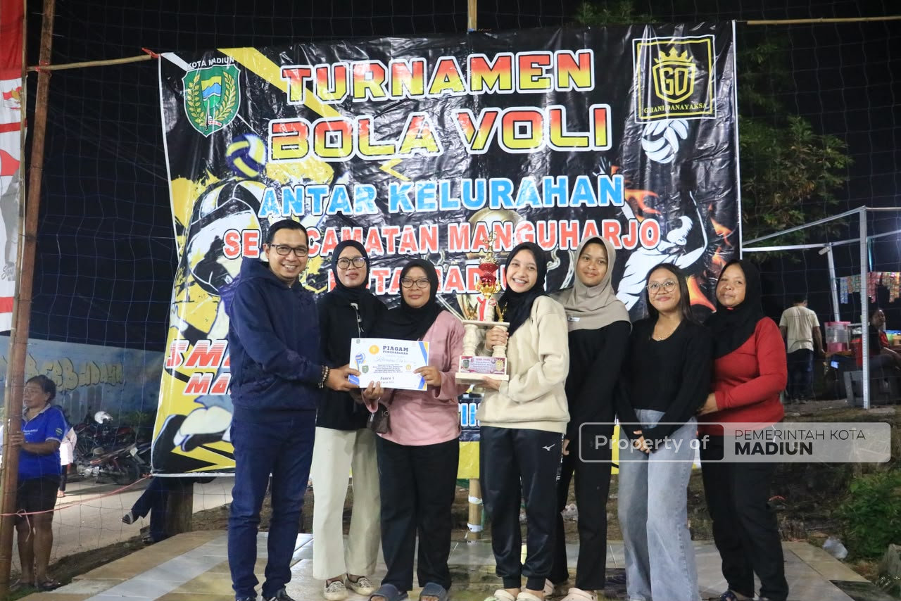 Turut Semarakkan HUT Kemerdekaan, Kecamatan Manguharjo Hadirkan Turnamen Bola Voli Antar Kelurahan